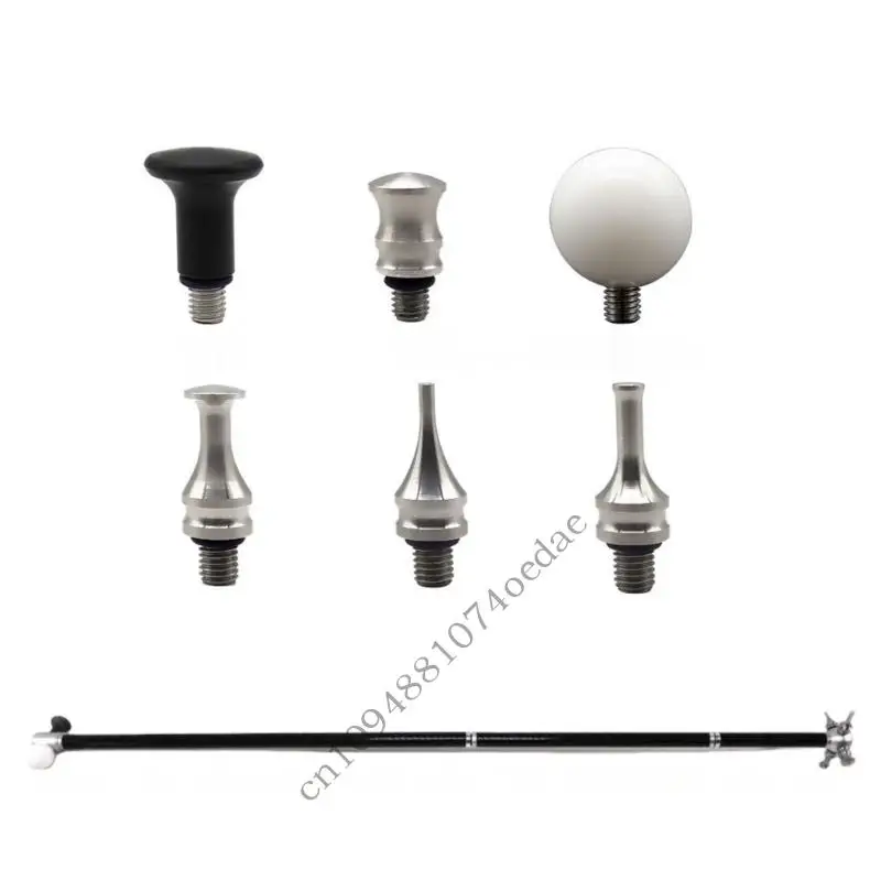 

0XXC Car Dents Repair Shaping Hammer Repair Tool Dents Removal Leveling Hammer with 6 Replacement Heads Car Tap Down Tool