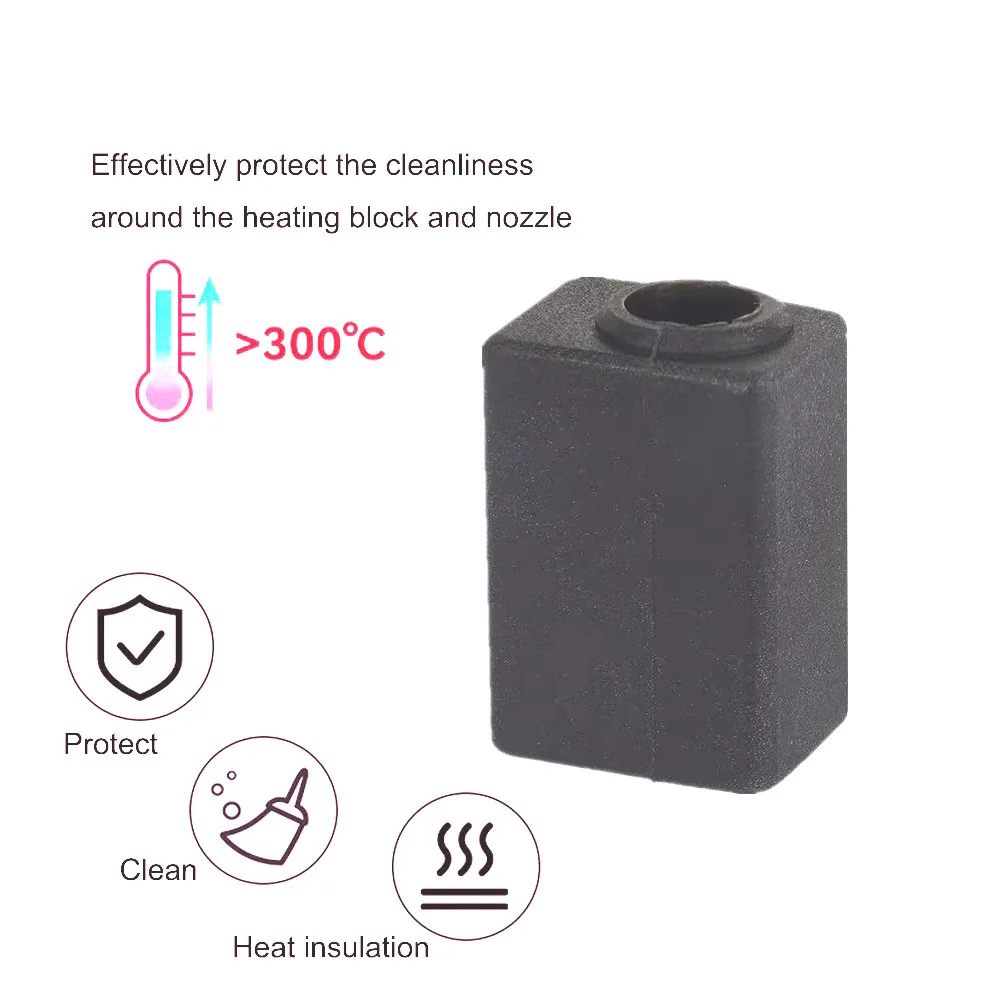 1/2/3/4/5Pcs Silicone Sock for Elegoo Neptune 4 Max/Plus Hotend Protector Cover Case Accessories Heat Insulation Silicone Sleeve