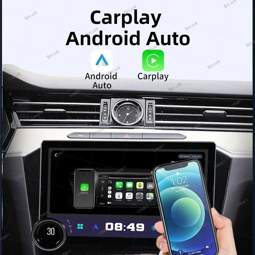 11.8 Inch Screen 2 Din 10 core Android Car Radio Navigation Multimedia Carplay GPS WiFi Head Unit Autoradio Car Stereo with Fan