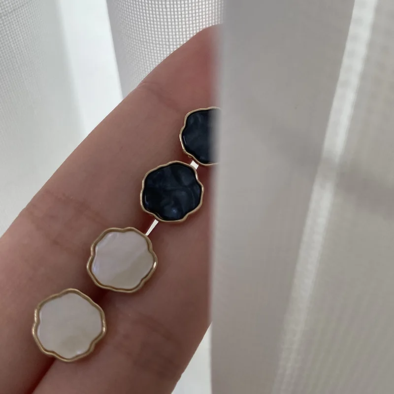 FCXDG Fashion Metal Buttons for Shirt Sewing Supplies 10mm Small Buttons for Clothing Black Women's Clothing Decorative Buttons