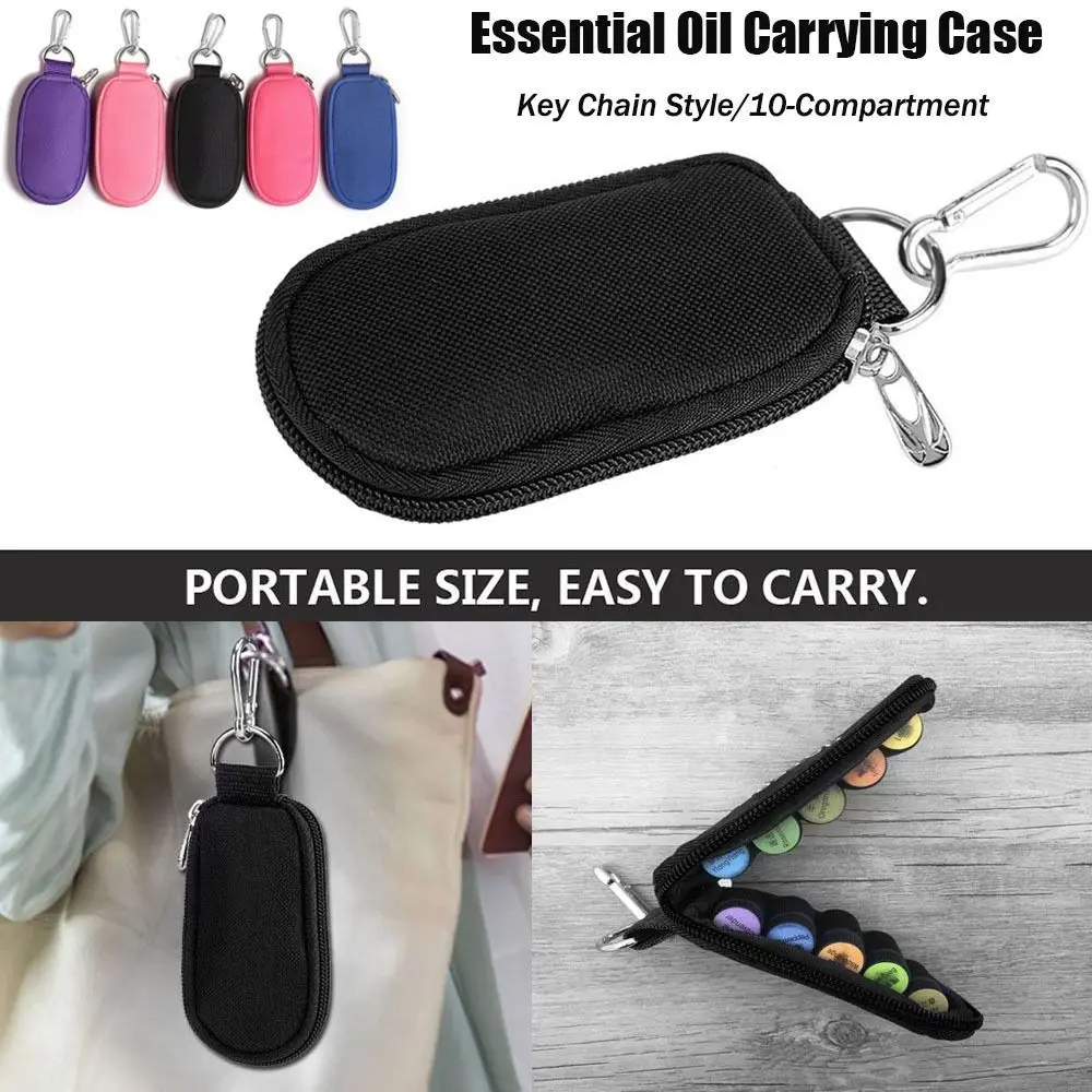 EVA 1Pcs 10 Slots Essential Oil Case for 1-3ml Essential Oil Storage Bag Perfume Box Travel Carrying Case Organizer Accessories