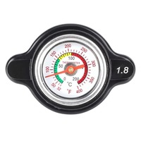 Poer 1.8 Bar High Pressure Radiator Cap 25.6Psi With Temperature Gauge For Honda Yamaha Kawasaki Suzuki Polaris Ranger Motorcycl