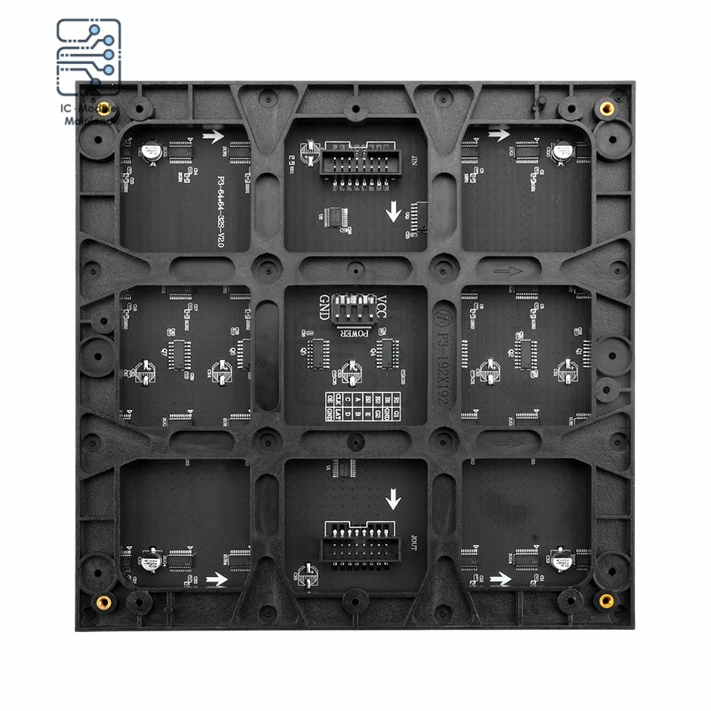 P3 Indoor Full Colour LED Display 192x192mm Matrix LED Display Module 64x64 Pixels High Resolution 1/32 Scanning