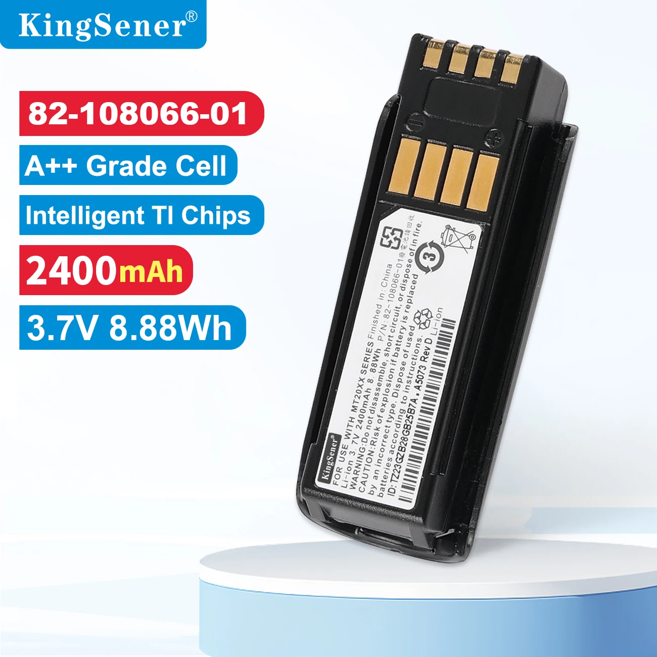 KingSener 82-108066-01 KT-BTYMT-01R Replacement Battery For Motorola/Zebra Symbol MT2000 MT2070 MT2090 Scanners 2400mAh
