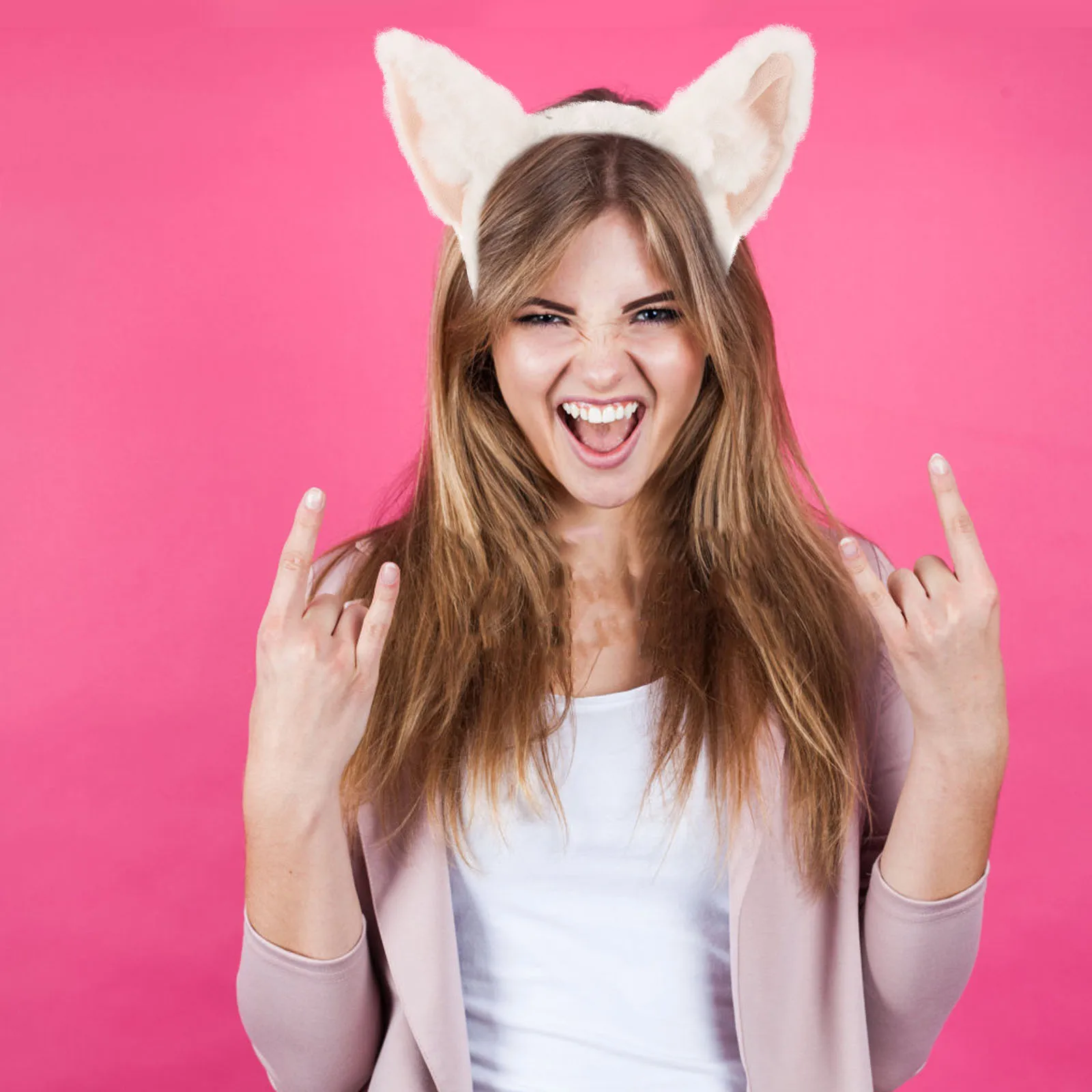 

Fox Ears Headband for Soft Headband Animal Ears Hair Ornament for Cosplay Party Dress Up Accessory Headwear
