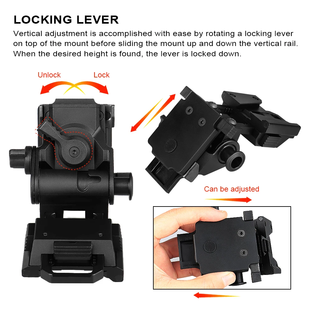 Hunting airsoft accessories J Arm Adapter for AN/PVS-14 Monocular NVG Dovetai Aerospace Aluminum Mount for hunting gs24-0246