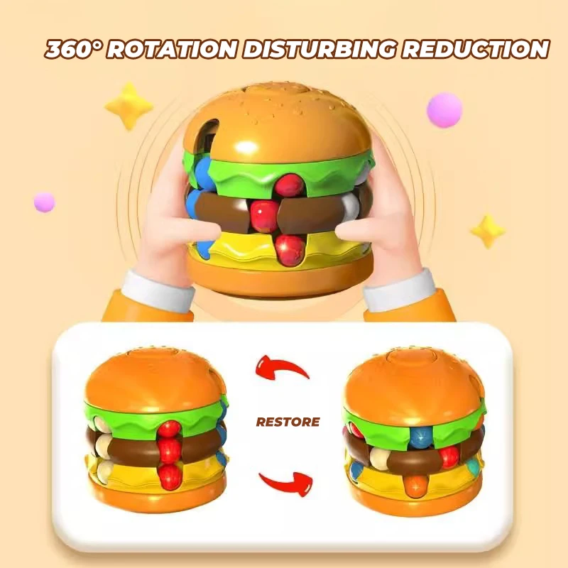متعة هامبورغ البطاطس المقلية مكعبات الإبداعية اللون ماجيك فول الإجهاد الإغاثة تململ لعبة للأطفال ألعاب تعليمية اللعب الهدايا #5