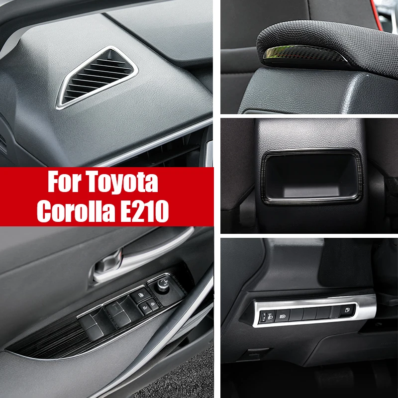 For Toyota Corolla E210 2019- 2021 2022 2023 2024 2025 2026 Hybrid Left-Hand Drive Stainless Car Trim Cover Interior Accessories