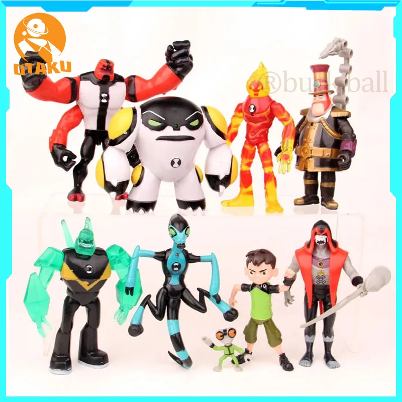 12cm Omnitrix BEN10 Action Figures Ben Tennyson 10 Aliens Heatblast Overflow Model Toys Collection Children Gifts