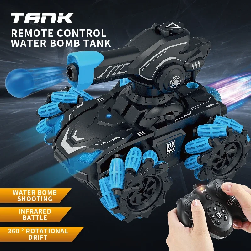 Remote control tank water bomb remote control four-wheel drive radio remote control induction off-road vehicle