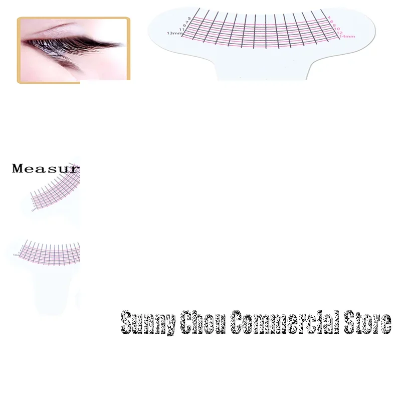 10 قطعة مسطرة رمش طول مسطرة قياس المحمولة الحاجب لينة البلاستيك حاكم ماكياج أداة رمش تمديد النمو ملحق