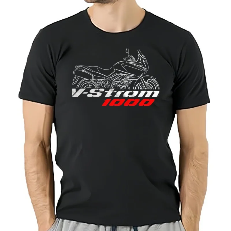 Herren V-Strom 1000 2002-2024 Abenteuer Rider Motorrad Gedruckt Muster Kurzarm Baumwolle S-3XL fresca