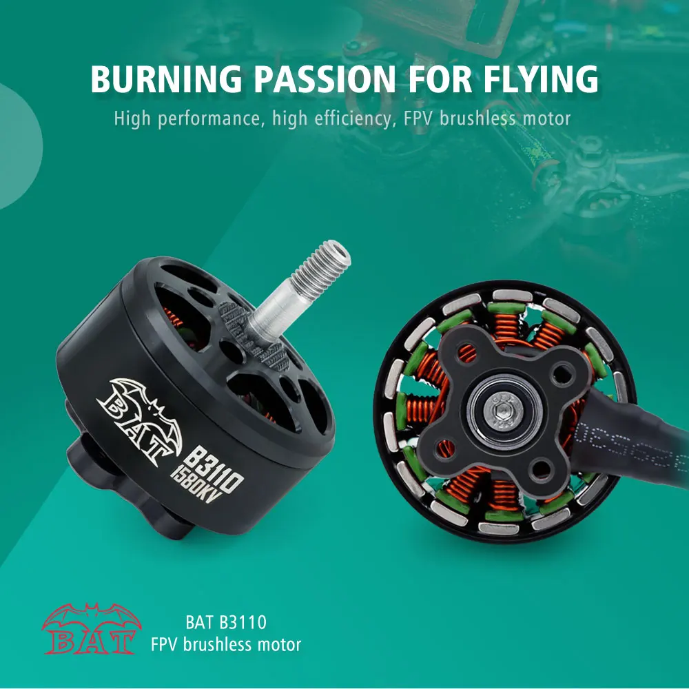 SURPASS HOBBY BAT B3110 800KV 1280KV 1580KV / B3115 900KV 1050KV FPV Brushless Motor for 10inch Drone FPV RC Multirotor X-Class