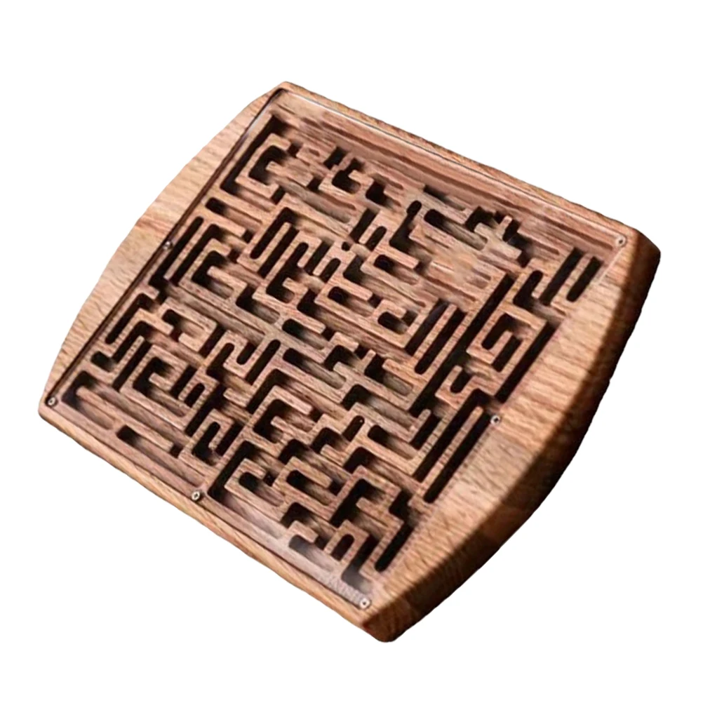 

Wooden Ball Game Rolling Beads Maze Early Educational Toy Fine Motor Skills Brain Teasers Calming Sensory Balance Kids Puzzle