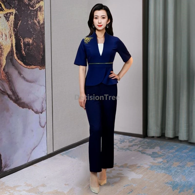 2025-foot-bath-technician-uniform-high-end-health-preservation-club-massage-spa-uniform-hotel-etiquette-reception-work-costume