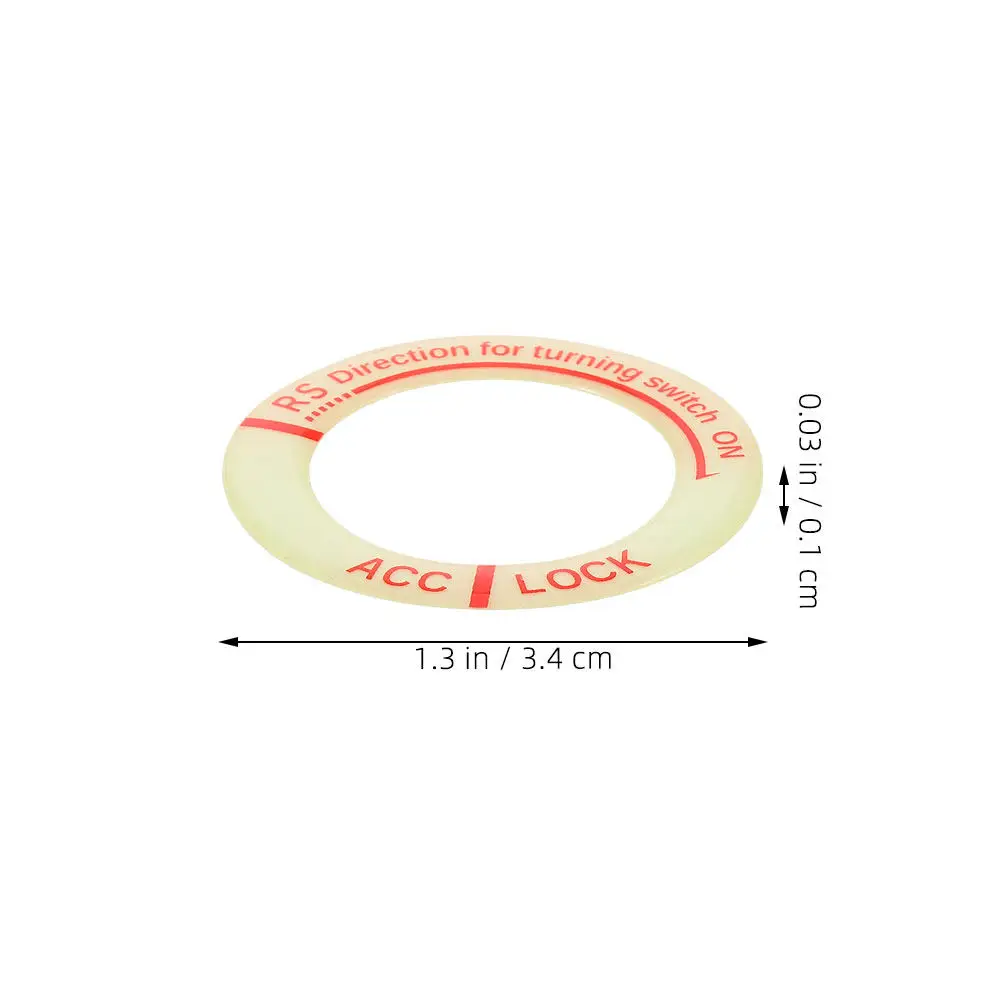 2Pcs Ignition Switch Key Hole Covers Decorative Trim Ring Glow in Dark Night Use Car Motorcycle Ignition Key Covers