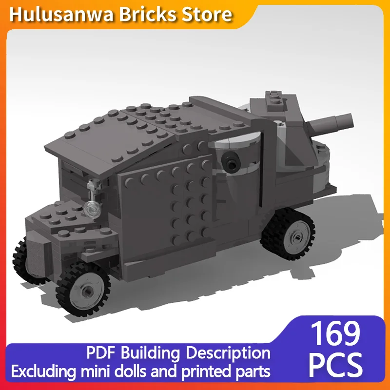 

WW1 Artillery Tractor Model MOC Building Bricks War Equipment Modular Technology Gifts Holiday Assemble Children Toys Suit
