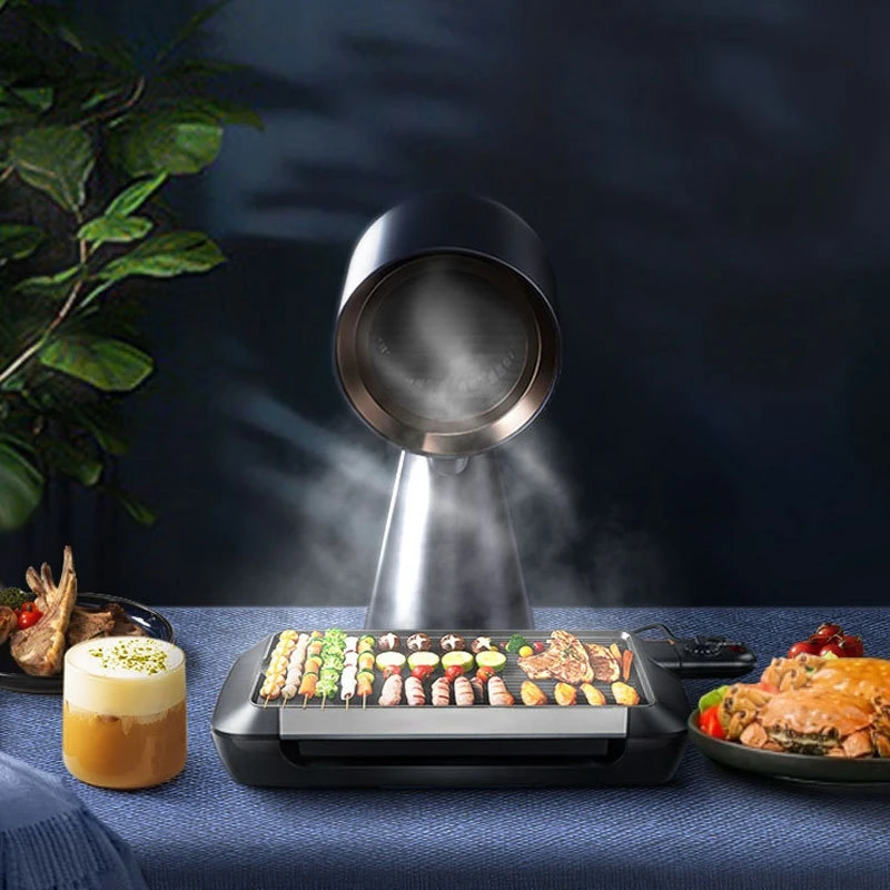 HTT-X6 Настольная вытяжка Бытовая мини-компактная малошумная портативная горячая кастрюля-компаньон для барбекю 30 Вт