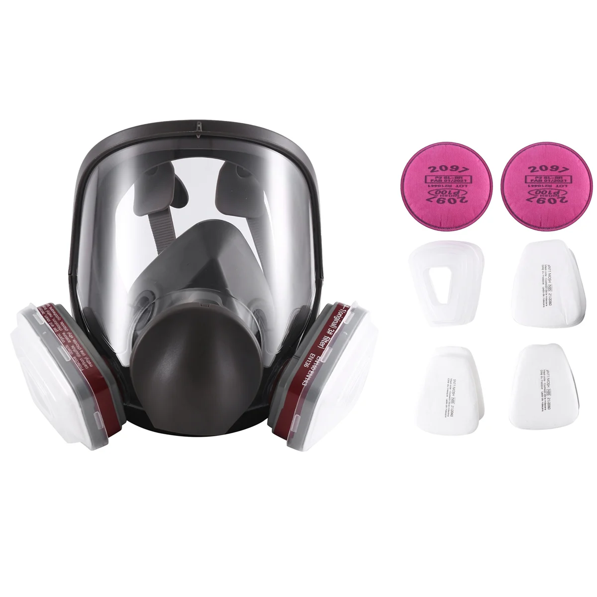 Full Respirator Mask Set Cover Vapor Mask Dust-Proof Cover for Painting, Chemistry, Woodworking