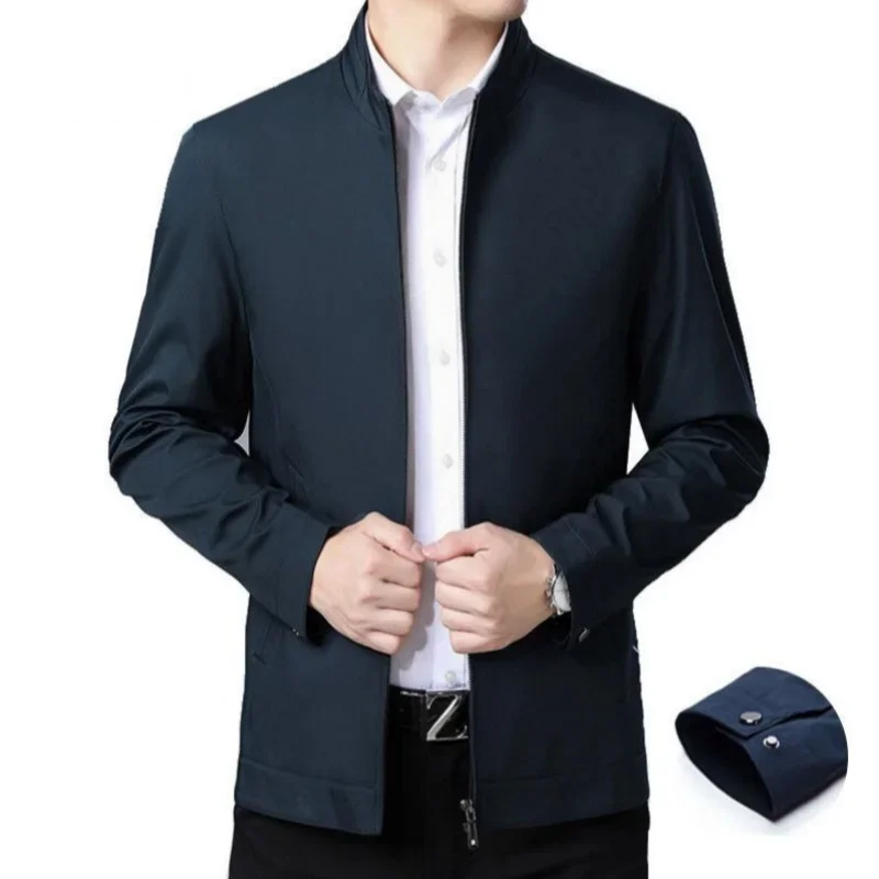 Fashion New Men's Winter Jacket Business Blazer Office Dress Jacket Autumn Work Outerwear Jacket Coat Black