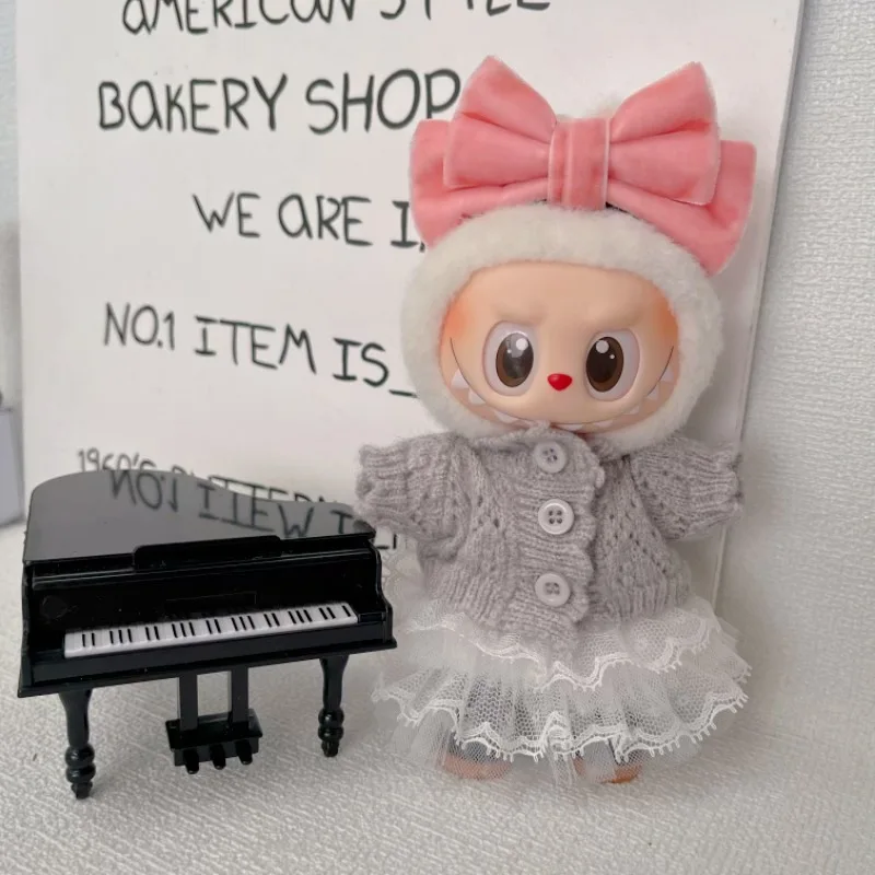 

Pendant Labubu Clothes Doll Clothes 1st 2nd and 3rd Generation Keychain Labubu Clothes Pendant Labubu Button Temperament Sweater