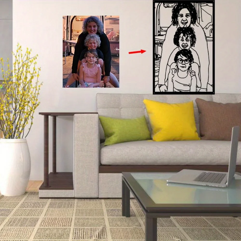 Uniquely Designed Custom Metal Portrait Derived From Your Precious Photo, Dazzling Wall Art, Perfect As Elegant Home Decoration