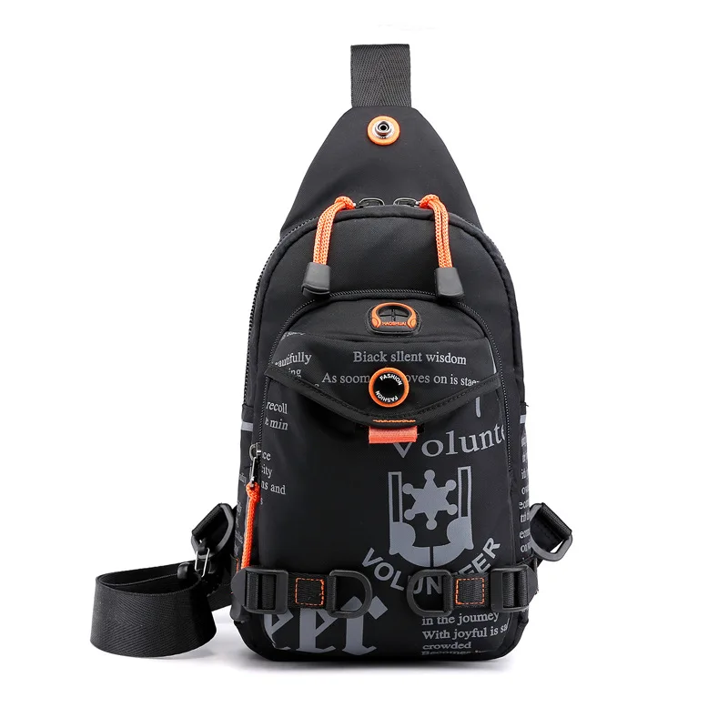 Nylon Men Sling Backpack Rucksack One Shoulder Cross Body Bags Casual Male Messenger Knapsack Rucksack Chest Bag