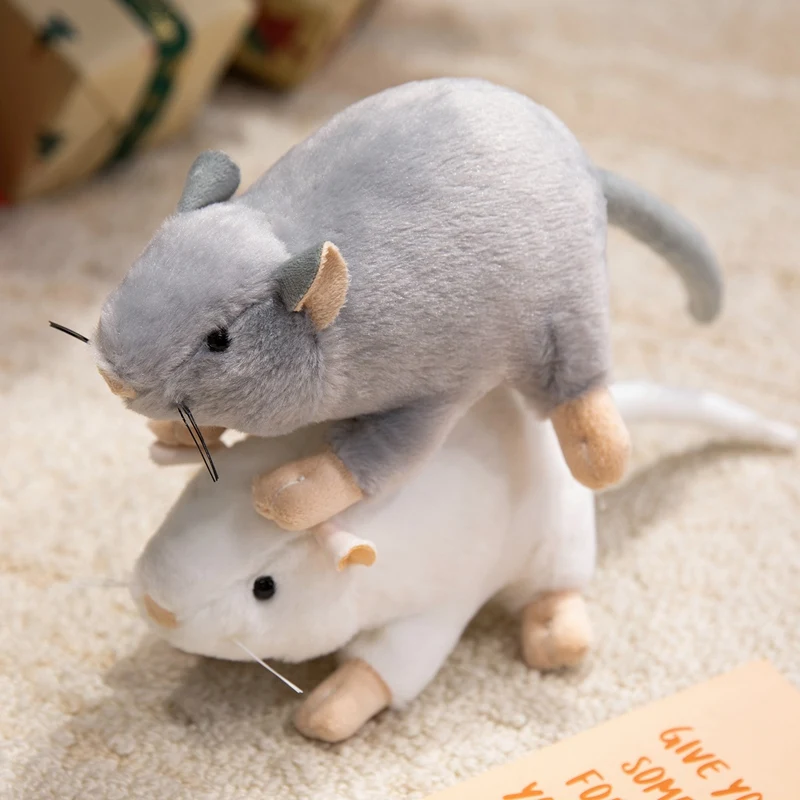 

17cm New Mini Soft Plush Simulation Mouse Plushie Doll Stuffed Rat Plush Animal Toy Mascot Peluche Mouse Doll for Pet