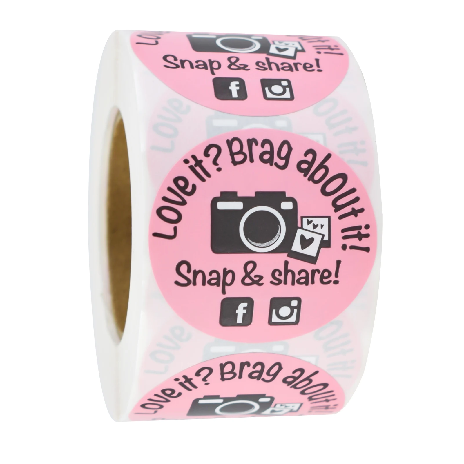 300Pcs 3.8Cm/1.5In Photo Sharing Pink Stickers Social Software Sharing Labels Bakery Stickers, Handmade Stickers, Social Stickers, Envelope Stickers, Gift Bag Packaging Stickers