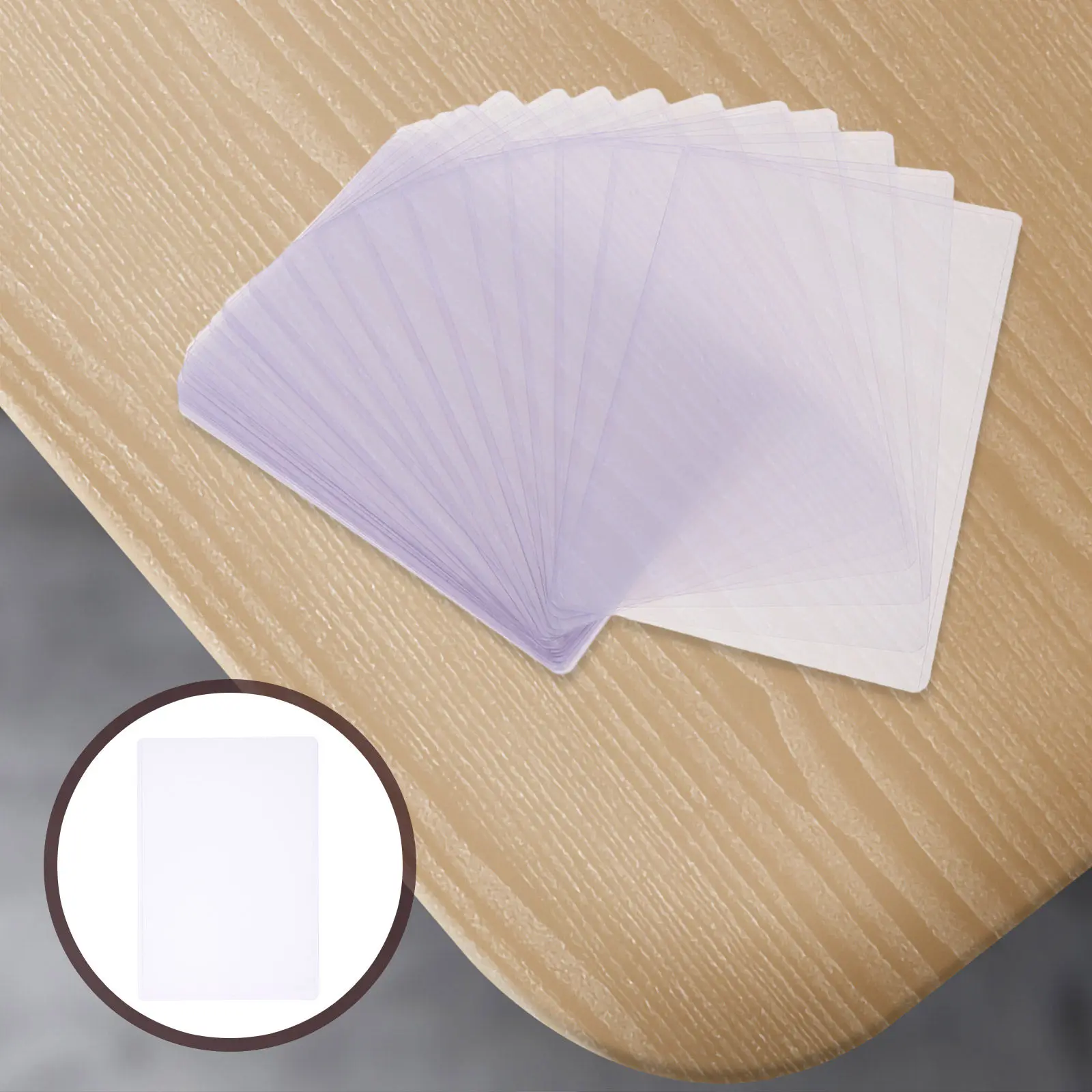 

30Pcs Transparent Document Protectors Clear Hard Plastic Card Sleeves Vertical B6 Size Sleeve Protectors Card Holders