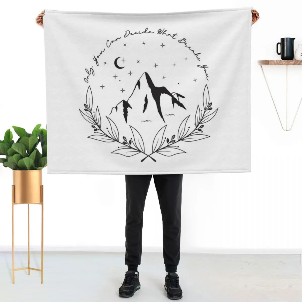 Only You can decide what breaks you Throw Blanket couch cozy soft plush fuzzy picnic outdoor blanket
