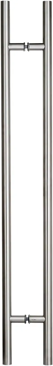 Prima Decorative - Door Pull Long Handle, Entry Door Handle 84″ Round ‘H’ Shape, Stainless Steel 304 – Satin (84 Inch)