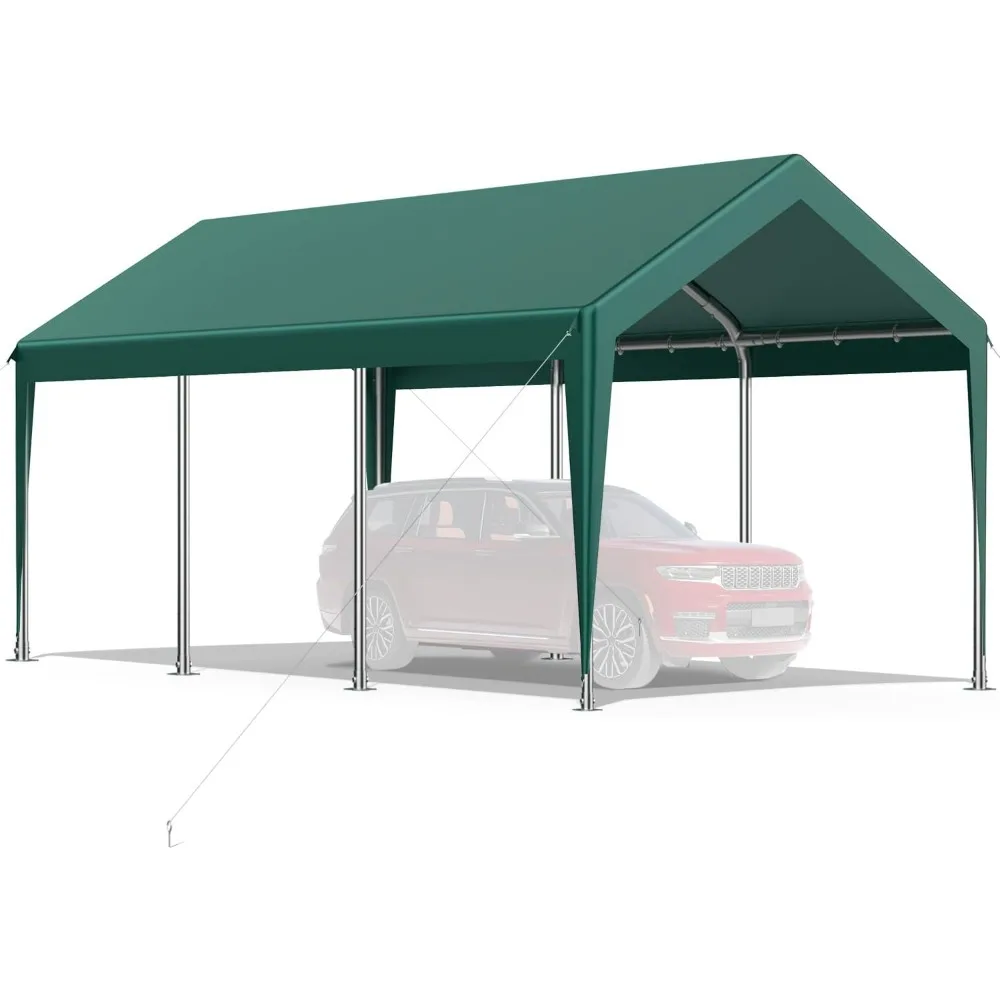 

12x20FT Heavy Duty Carport Potable Car Canopy Garage Party Tent Boat Shelter,Waterproof & UV Protected with Four Wind-Resistant