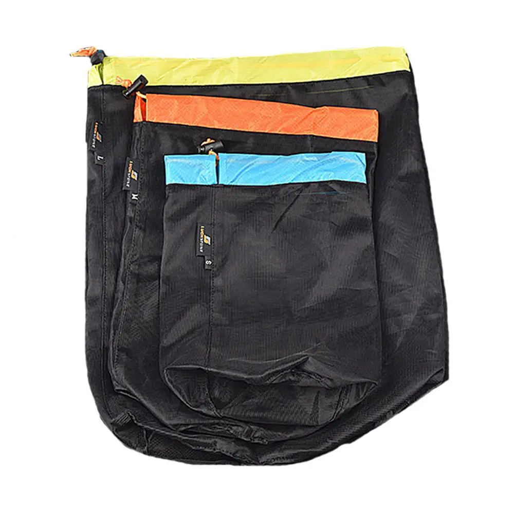 

Outdoor S~XXL Climbing Traveling Organizer Finishing Hiking Travel Storage Bag Drawstring Bags Wash Net Bag Mesh Storage Bag