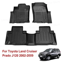 For Toyota Land Cruiser Prado J120 2002-2009 LHD Auto Car Floor Mats All-Weather TPE Foot Mats Odorless Pad Tray Mat Accessories