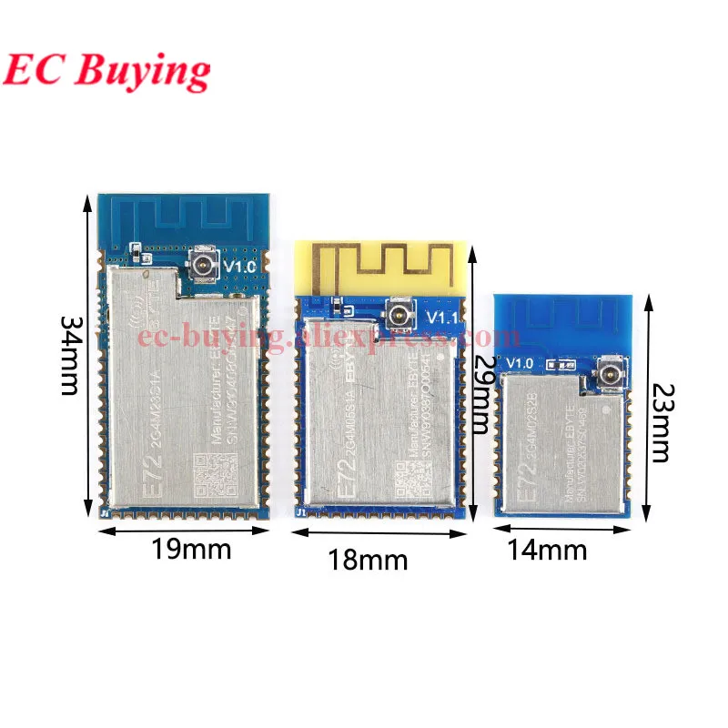 E72 E72-2G4M02S2B E72-2G4M23S1A E72-2G4M05S1A 2.4GHz 2dBm Port IO Zigbee Wifi BLE Bezprzewodowy Moduł SoC Odbiornik CC2640 CC2630