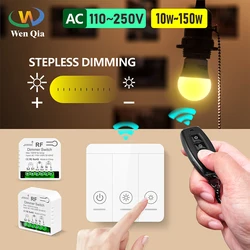 433mhz Wireless Dimmer LED Light Switch AC 230V 220V 110V 10~150W Dimmable Switch Remote Module for LED Bulb Halogen Lamp