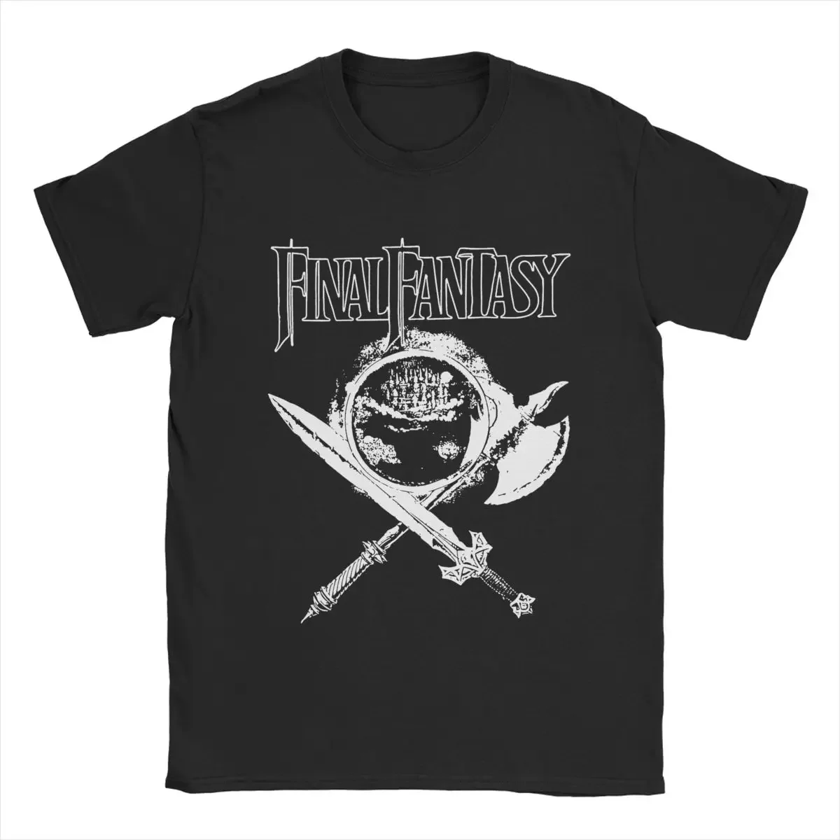 Men Final Fantasy Axe T Shirts 100% Cotton Tops Leisure Short Sleeve Round Collar Tee Shirt Plus Size T-Shirts