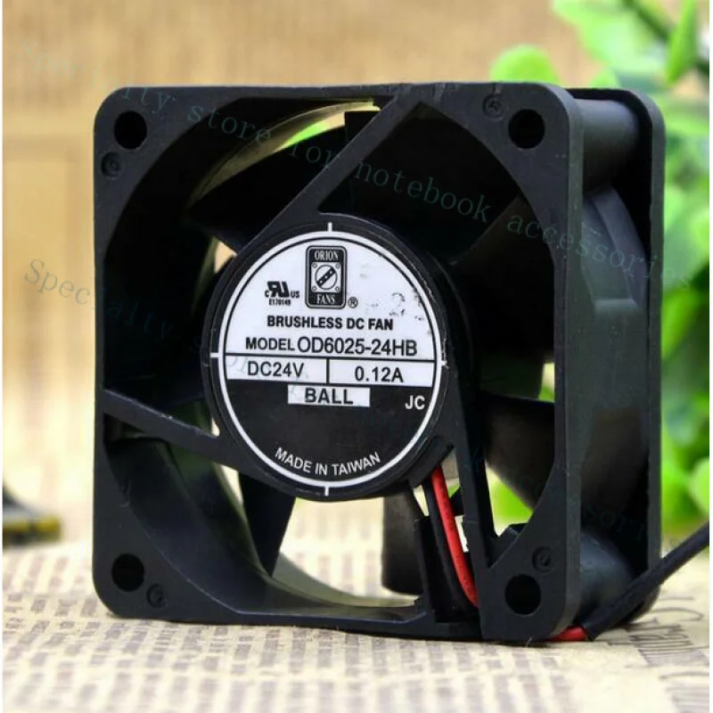 A+ ORION FANS OD6025-24HB 6025 6cm 24V 0.12A 60*60*25MM 2 line double ball fan