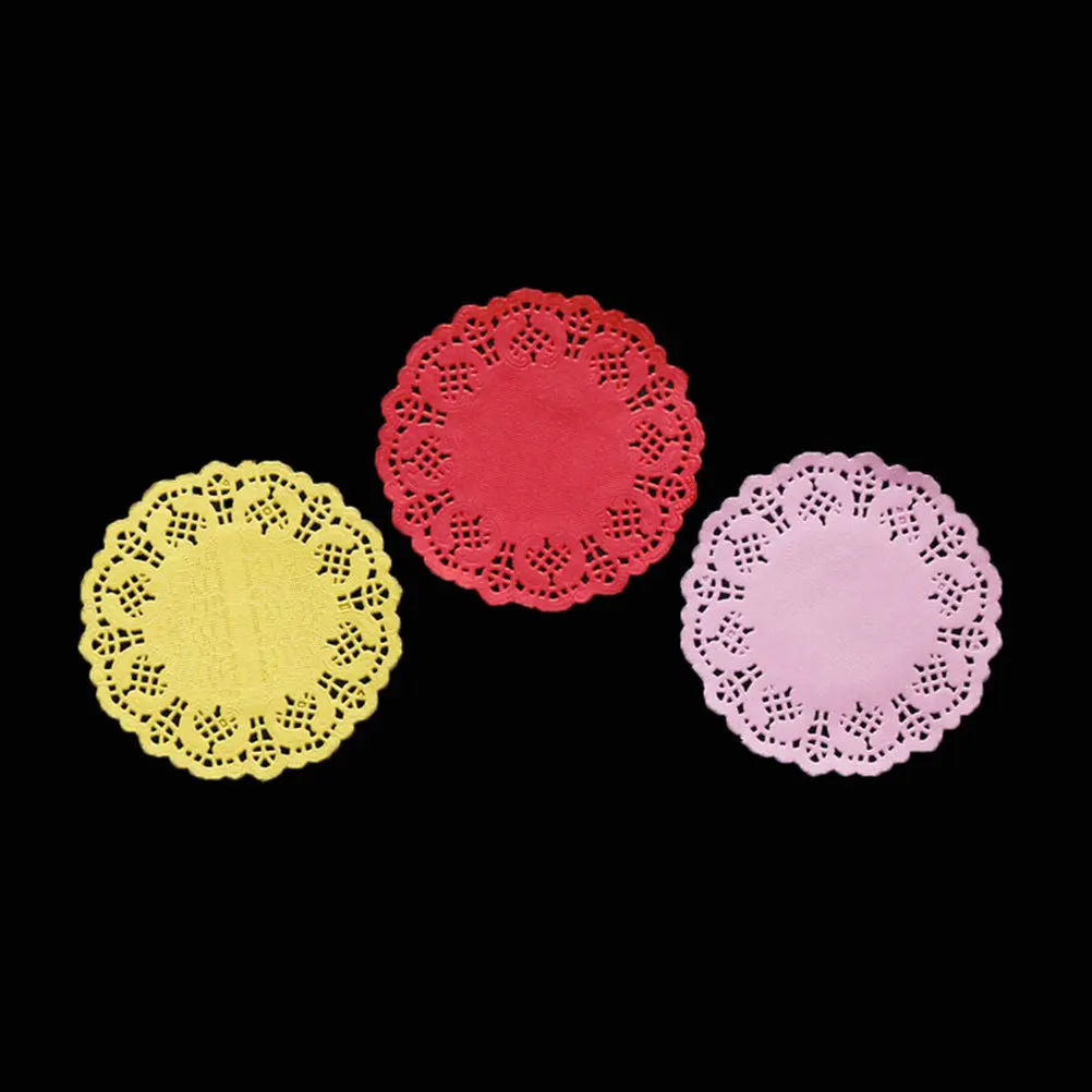 

300 шт., белые полые цветочные кружевные бумажные салфетки премиум-класса, безопасный без запаха, вкладыш для упаковки торта для дома, кухни, украшение для вечеринки, круглый