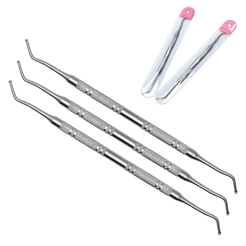 1/2/3Pcs Ingrown Toe Nail Lifter Double Head Paronychia Pedicure Tool Foot Nail Dirt Cleaning Stainless Steel Manicure Tool