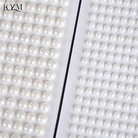 4/6/8mm Mobile Stationery Pearls Stickers Personalized Diamond Laptop Skins Imitation Pearls Acrylic Self Adhesive Accessories