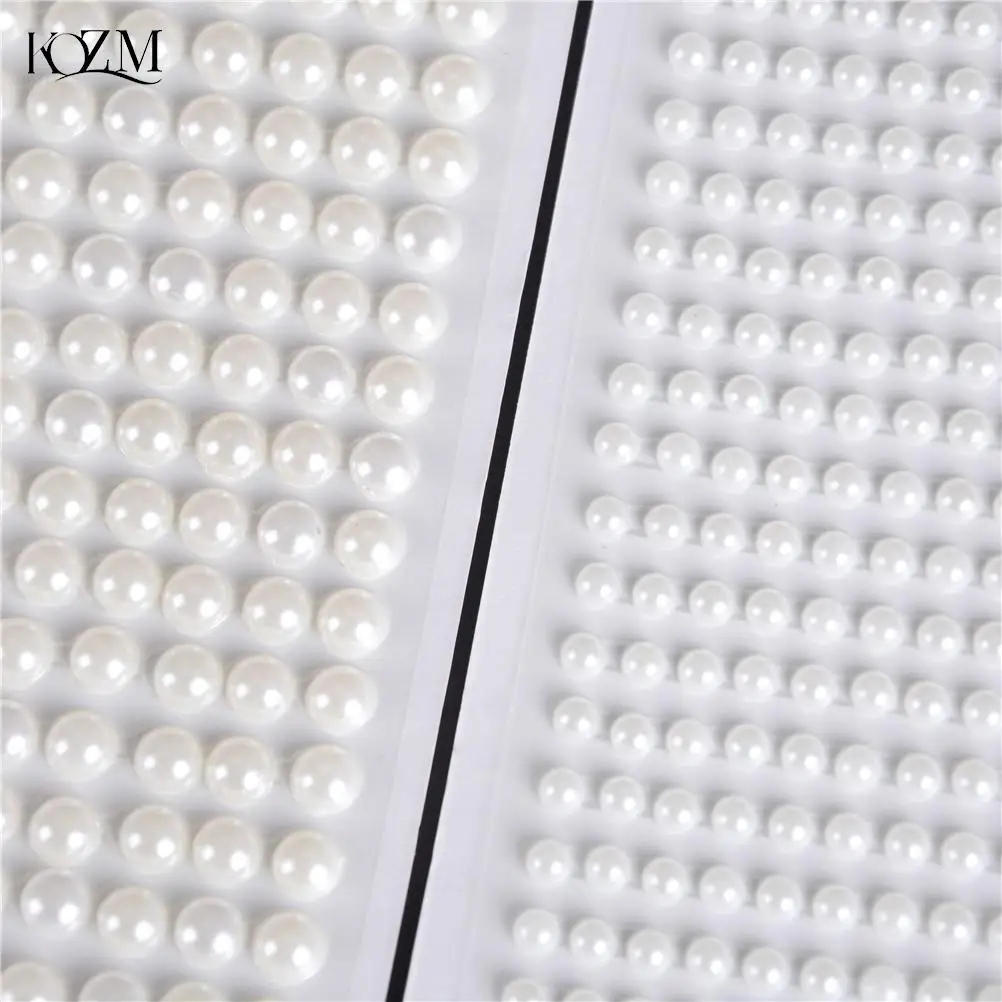 4/6/8mm Mobile Stationery Pearls Stickers Personalized Diamond Laptop Skins Imitation Pearls Acrylic Self Adhesive Accessories