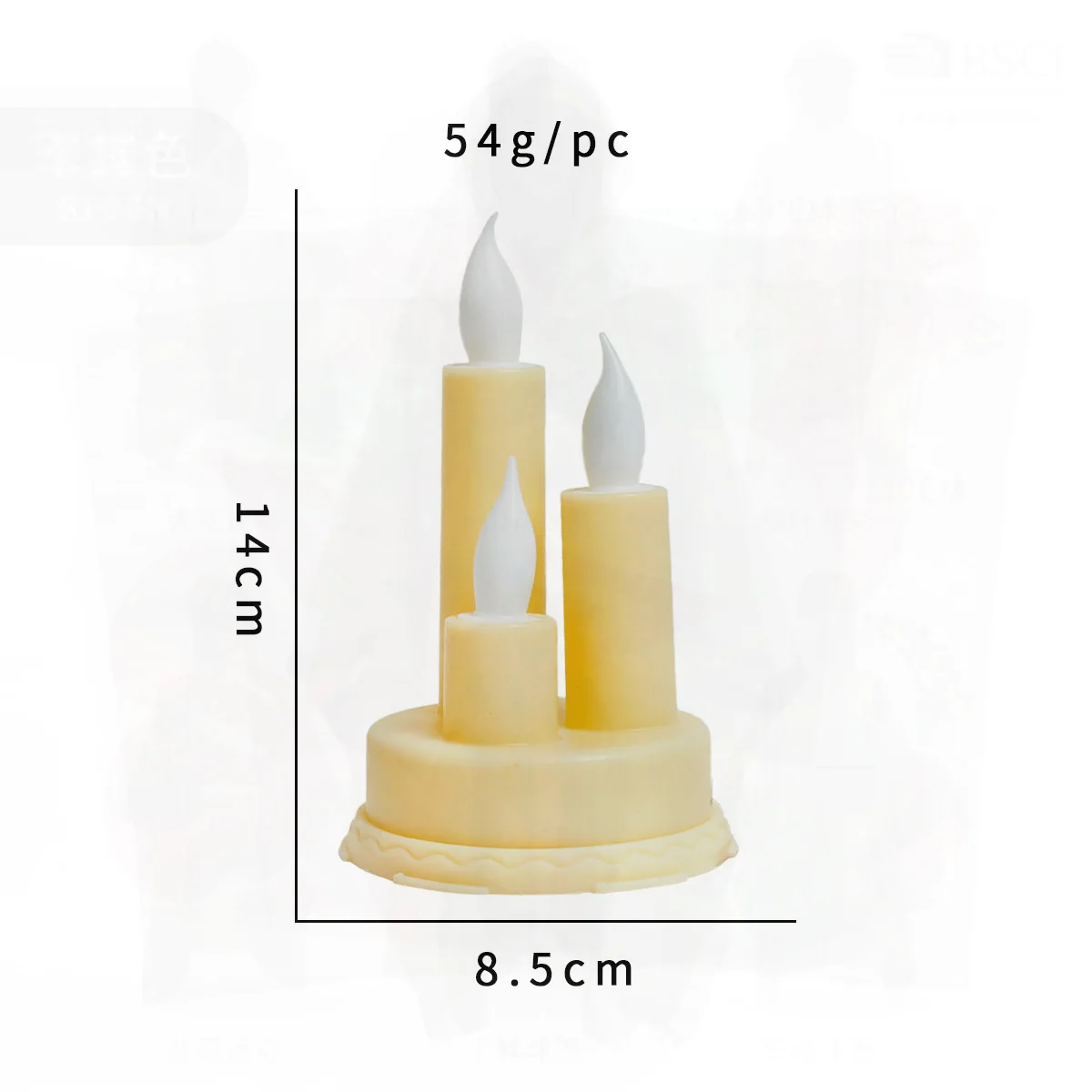 Golden Vintage Electroplated LED Candlestick Set European Pattern Smokeless Tomb Lamp Ornaments for Ching Ming Festival