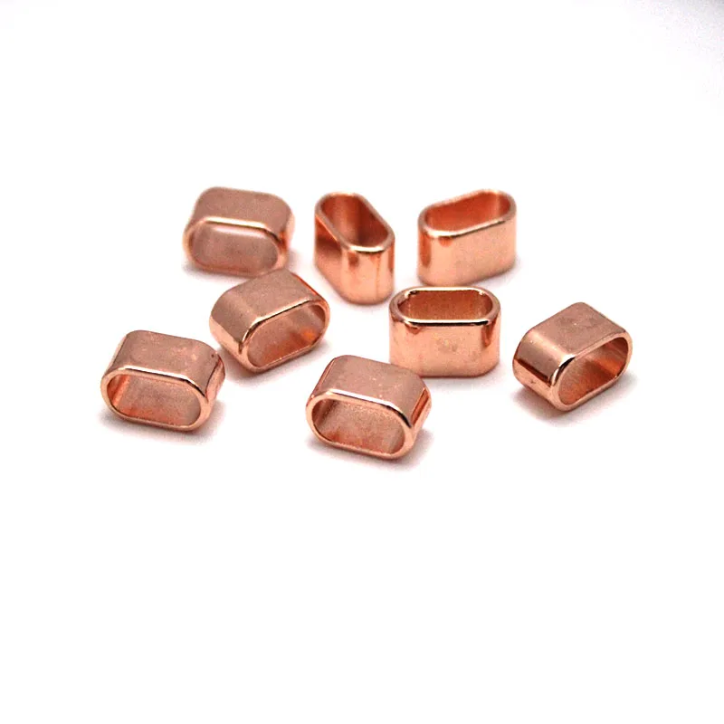 30PCS/Lot Metal Flat Oval Beads Loose Spacer Beads Accessories Big Hole 4x9mm For DIY Bracelet Jewelry Making Supplies Findings