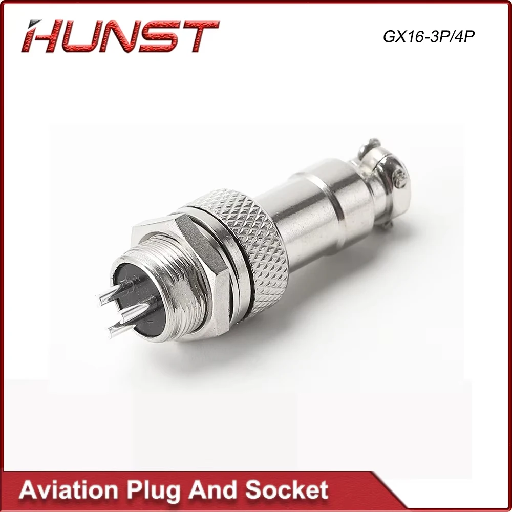 HUNST GX16-3P/GX16-4P Aviation Plug Connector Metal Butt Plug Suitable For Foot Pedals And Swivel Joints