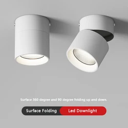 Led Downlight Spot Led Spotlights Foldable 220v 7w 12w 15w 3Colors Room Light Fixture Ceiling Lamp for Home Kitchen Indoor
