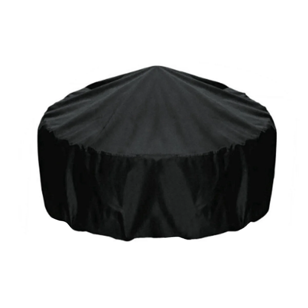 Fire Pit Cover Round 36 Inch Fire Pit Cover, Black, Windproof Drawstring and Waterproof Layer for 30-36 Inch Fire Pits