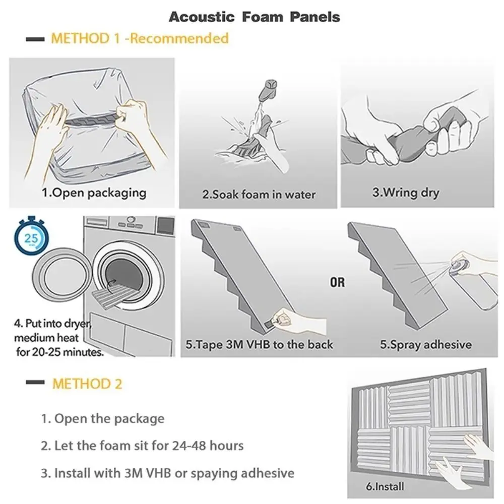 1PC Soundproofing Foam High-density Flame-retardant Pyramid Noise Sound-Absorbing Acoustic Foams Sound Treatment Panel