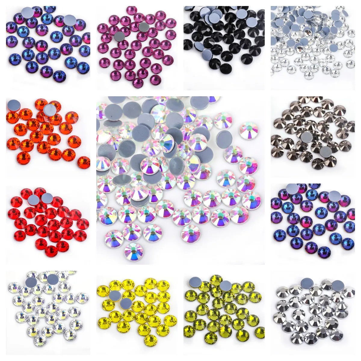 1440pcs/bag SS20(4.8~5.0mm) 40 Colors DMC Flatback Crystals Hot Fix Rhinestones